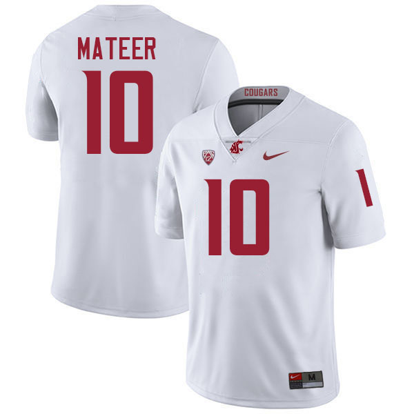 John Mateer WSU Cougars Jersey.Washington State Cougars #10 John Mateer Jersey Youth-White